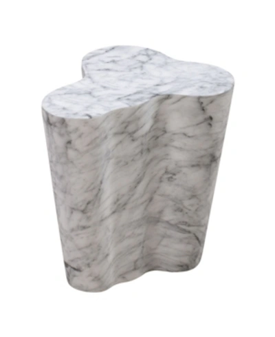 TOV FURNITURE SLAB MARBLE SHORT SIDE TABLE