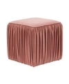 Tov Furniture Morgan Pleated Ottoman In Mauve
