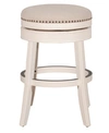 Hillsdale Tillman Backless Counter Height Swivel Stool In White