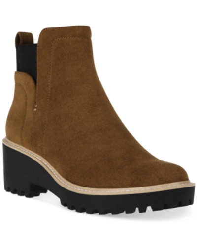 Dv Dolce Vita Women's Rielle Chelsea Lug Sole Booties In Cognac