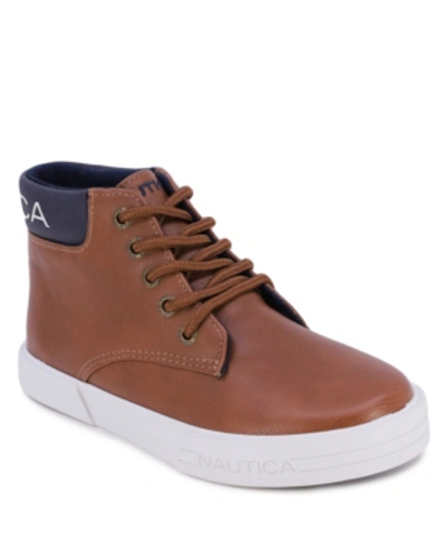 Nautica Kids' Little Boys Wharf Harbour Casual High-top Sneaker In Tan