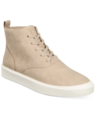 Inc International Concepts Men's Perforated High Top Sneakers, Created For Macy's Men's Shoes In Tan