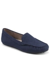 Aerosoles Women's Over Drive Driving Style Loafers In Navy Fabric Faux Suede