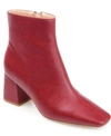 Journee Collection Women's Haylinn Block Heel Dress Booties In Red