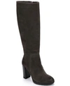 Kenneth Cole New York Women's Justin 2.0 Lug Sole Tall Boots Women's Shoes In Asphault Leather