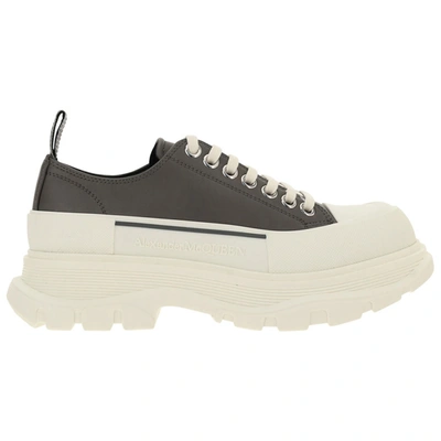 Alexander Mcqueen Men's Shoes Leather Trainers Sneakers  Tread Slick In Grey