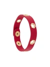 Ferragamo Flower Eyelet Adjustable Bracelet In Rot