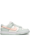 Nike Dunk Low "barely Green" Sneakers In White