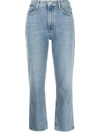 Agolde Wyman Low-rise Straight Jeans In Blue