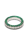 SHAY 18KT WHITE GOLD EMERALD AND DIAMOND RING