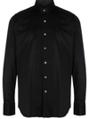 Canali Classic Cotton Shirt In Black