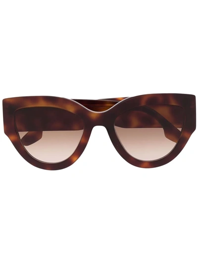 Victoria Beckham Tortoiseshell-effect Cat-eye Sunglasses In Braun