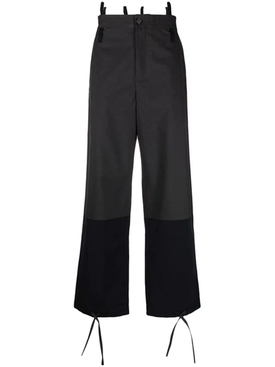 Jacquemus Panelled Loose-fit Trousers In Grau