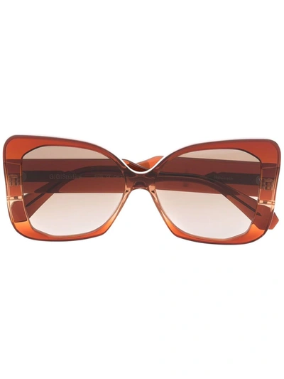 Gigi Studios Oversized-frame Sunglasses In Braun