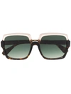 Gigi Studios Square Tinted Sunglasses In Braun