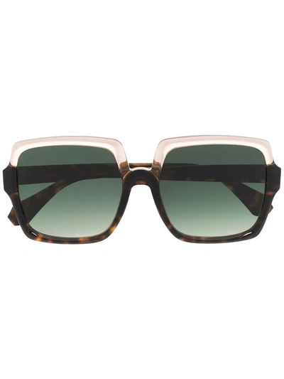 Gigi Studios Square Tinted Sunglasses In Braun