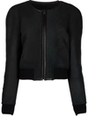 ISABEL MARANT ÉTOILE COLLARLESS WOOL BOMBER JACKET