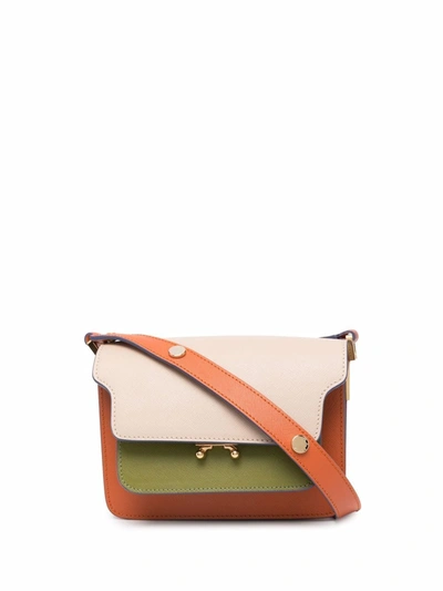 Marni Trunk Shoulder Bag In Orange