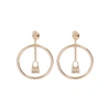 Jacquemus Le Chiquito Drop Hoop Earrings In Metallic