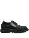 Thom Browne Stripe-detail Leather Brogues In White