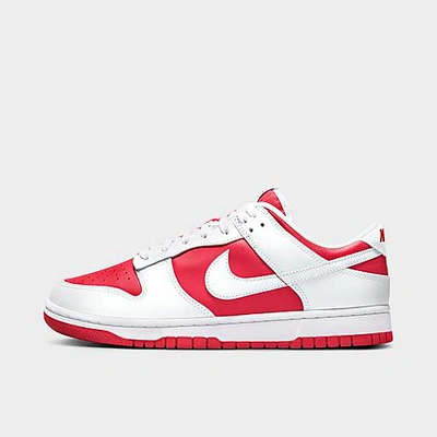 Nike Dunk Low Retro Casual Shoes In University Red/white/total Orange