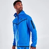 Nike Men's Sportswear Tech Fleece Taped Full-zip Hoodie In Signal Blue/black