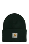 CARHARTT HATS IN GREEN ACRYLIC,I020222060EI.XX