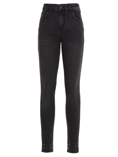 Liu •jo Jeans Skinny With "ideal" Studs In Gray
