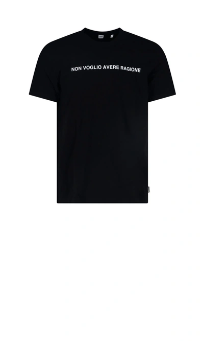 Aspesi "non Voglio Avere Ragione" T-shirt In Black