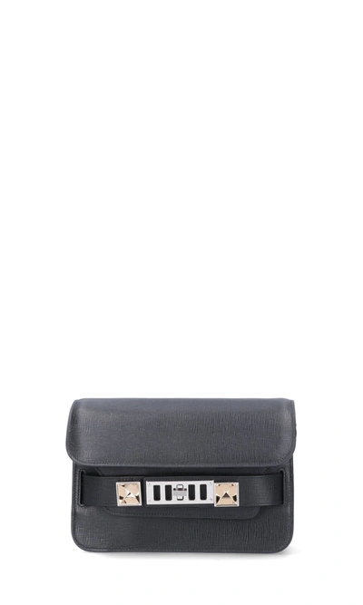 Proenza Schouler Ps11 Mini Classic Leather Shoulder Bag In Nero