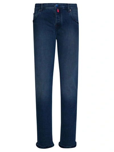 Kiton Trousers Cotton In Navy Blue