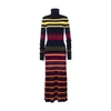 Philosophy Di Lorenzo Serafini Striped Pleated Wool And Chiffon Midi Dress In Viola