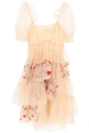 SIMONE ROCHA EMBROIDERED TULLE DRESS