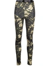 PHILIPP PLEIN TIE-DYE HIGH-RISE LEGGINGS