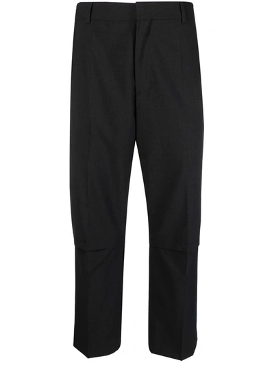 A Better Mistake Mistake Pressed-crease Cropped Trousers In Schwarz