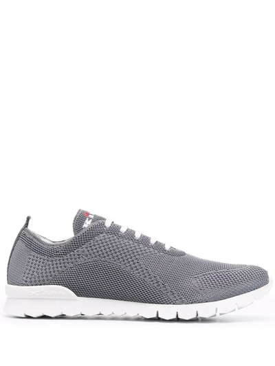 Kiton Grey Knitted Upper Low-top Sneakers