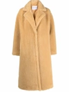 Stand Studio Maria Faux-fur Coat In Gelb
