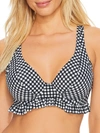 Freya Check In Underwire High Apex Bikini Top In Monochrome