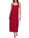Hanro Juliet Pleated Long Spaghetti Gown In Lucky Charm