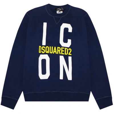 Dsquared2 Icon-print Sweatshirt In Blue