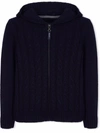 LAPIN HOUSE HOODED CABLE-KNIT CARDIGAN