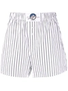 Msgm Logo-patch Striped Boxers In White