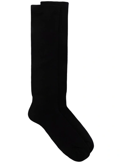 Rick Owens Logo-print Socks In Black
