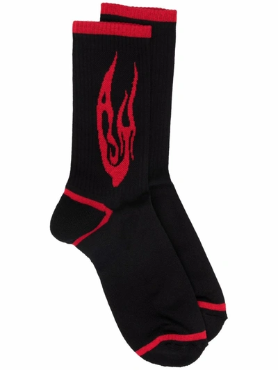 A Better Mistake Red Flame Ankle Socks
