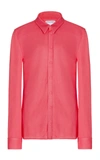 Bottega Veneta Collared Jersey Sable Shirt In Pink
