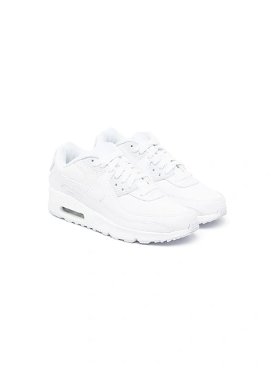 Nike Kids' Air Max 90 Leather Sneakers In White