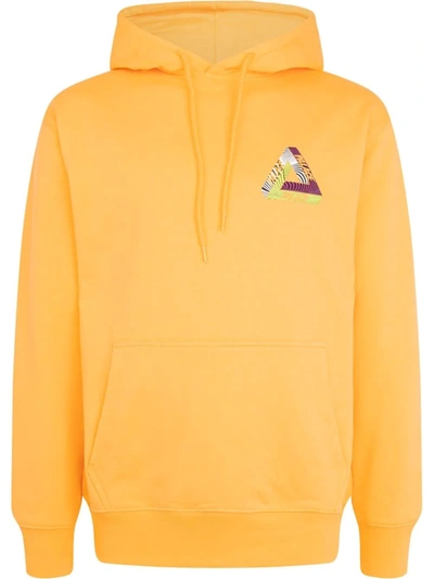 Palace Tri-tex Logo-print Hoodie In Yellow