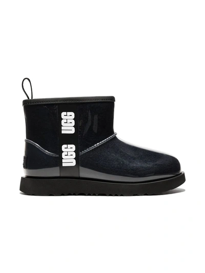 Ugg Kids' Logo-print Rain Boots In Black