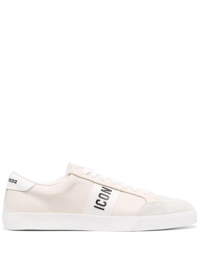 Dsquared2 Low-top Sneakers Icon Cassetta In Beige