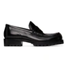 DRIES VAN NOTEN BLACK POLISHED LEATHER LOAFERS